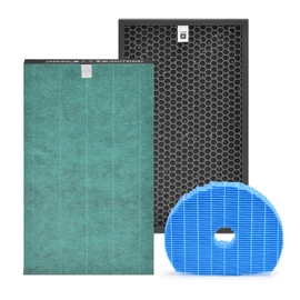 HSIAMEN Filter Compatible with Sharp KC-860U KC860U Air Purifier, H13 True HEPA Filter & Carbon Filter & Humidifier Filter, FZC150HFU FZ-C150DFU FZ-C100MFU, 1-Set
