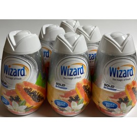 Wizard The Magic of Fresh gel Air Freshener, solid air freshener 7.8 oz Vanilla papaya (Pack of 6)