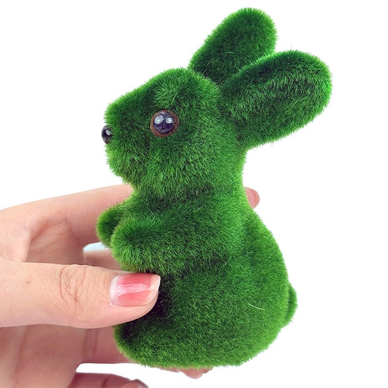Haobase 2Pcs Easter Bunny Figurine Easter Party Decorations Foam Easter