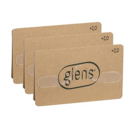 glens Unisex Armless Reading Glasses - 3 Readers in +2.0 ECO Pack- Emergency Lightweight Pocket Ultra Thin Readers - Reading Glasses Men & Women - 4 Colors 4 Diopters Available