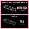 NOVO OVO Sculpted XXL Square Nail Tip for Curved Nails,