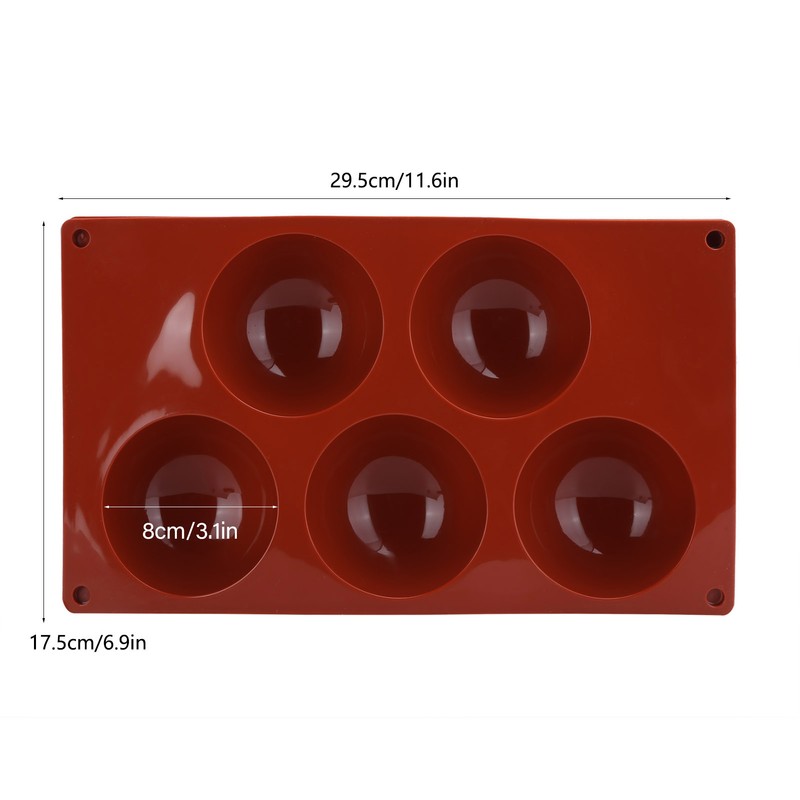 3PCS Semi Sphere Silicone Mold Baking Mold for DIY Making