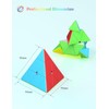 ROXENDA Pyramid Speed Cube Original Triangle Stickerless Pyraminx Puzzle Cube;