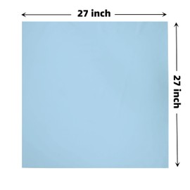 HankieWorld Extra Large Bandanas 27x27 inch Thick Solid Color Cotton Oversized Blank Head Bandannas for Men and Women(Light Blue Single