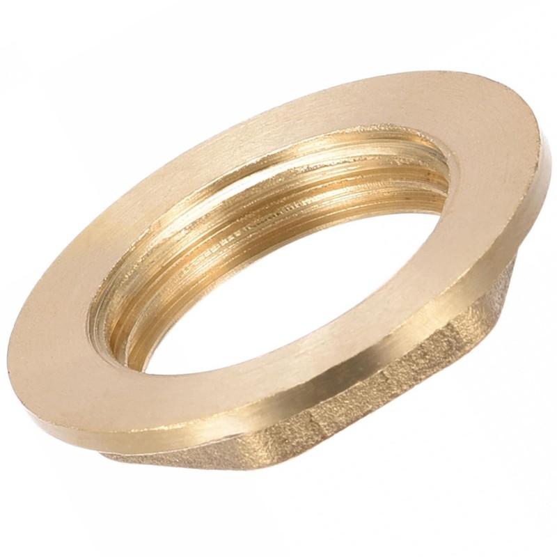 TOP-VIGOR G1/2 Brass Lock Nut with Flange, 2Pcs Hex Threaded