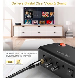 BlueRigger RG6 Digital Coaxial Audio Video Cable (25FT, Male F Type Connector, Triple Shielded) – Coax Cable for HDTV, CATV, DVB-T2/C/S, Cable Modem, Radio, Satellite Receivers