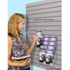 Marketing Holders 2 Pack Slatwall Brochure Holder for Trifolds or
