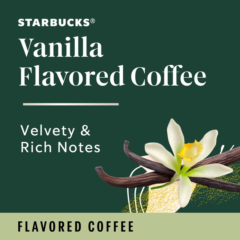 Starbucks K-Cup Coffee Pods, Flavored Hot or Iced Coffee, Vanilla,