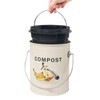 SOTECH Round Compost Bin Kitchen Garbage Can for Kitchen Counter