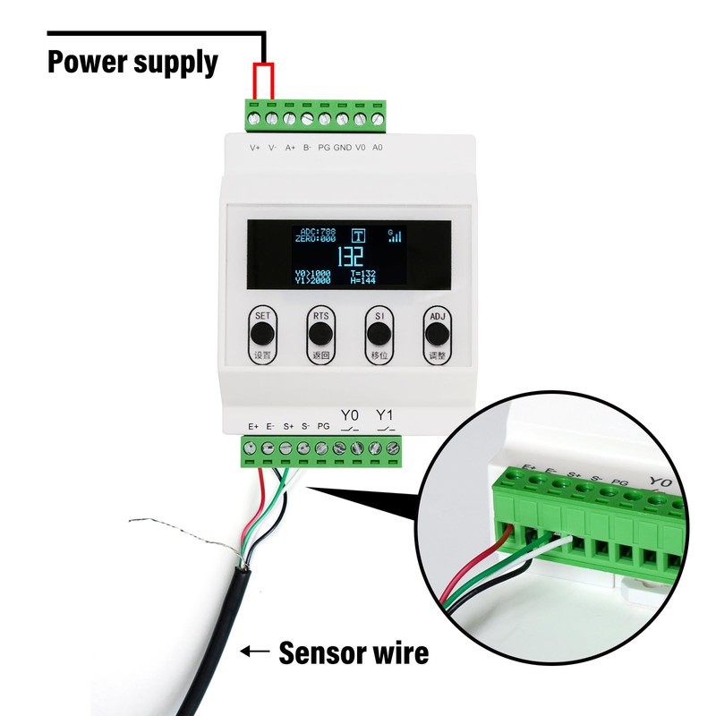 Load Cell with Amplifier Readout Display Sensor Transmitter Test Compression