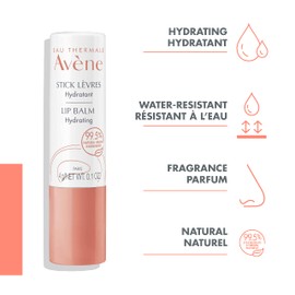 Eau Thermale Avène Intense Hydration Lip Balm 24Hrs, for Dry Damaged Lips, Stick, 4g
