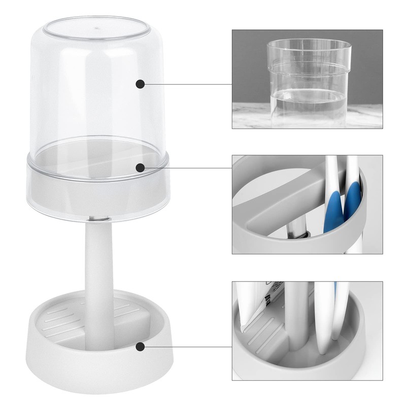 DODAMOUR Height Adjustable Toothbrush Holder for Bathroom, Toothbrush Holder Stand