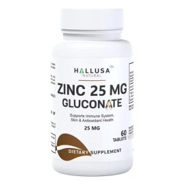 Hallusa Natural Zinc 25 Mg Gluconato 60 Tabletas , ,