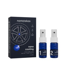 Nanotekas Nano Ceramic Coating for Cars - Rim and Metal Trim Ceramic Coating Kit. Easy to Use Wheel Ceramic Coating Suitable for All Rim Types - Brake Dust Repellent for Cars & Motorbikes
