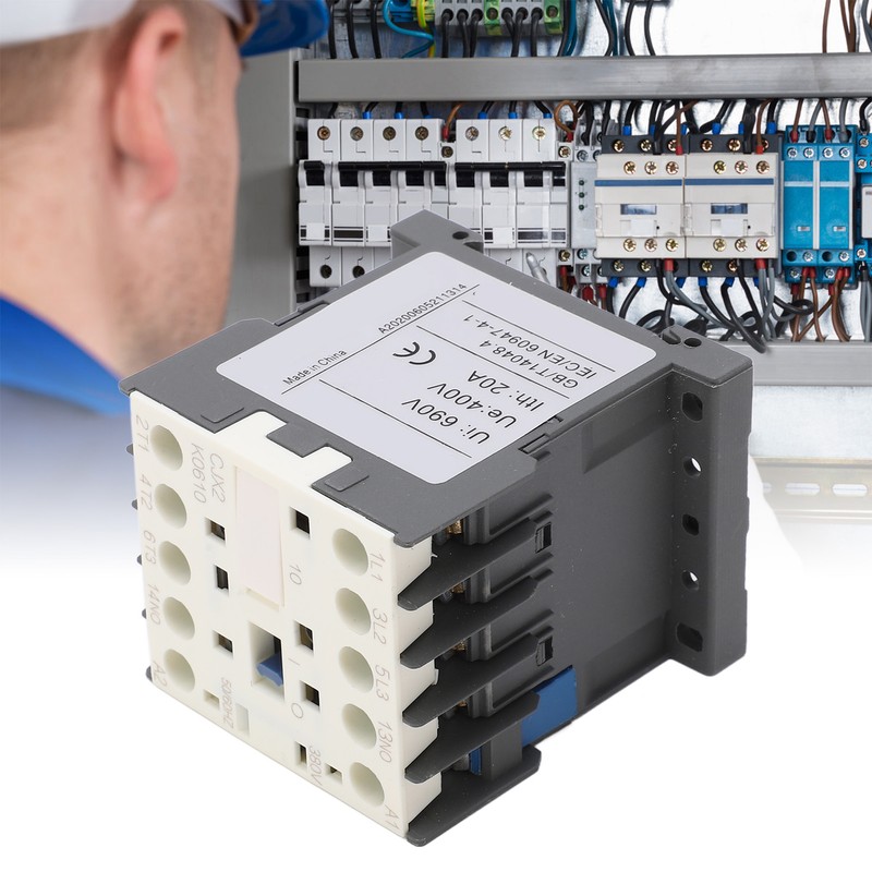 AC Contactor High Sensitivity Industrial Electric Thickened Silver Point Contacts