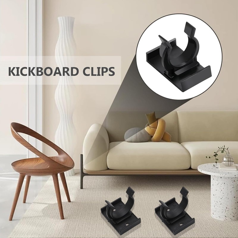 24 Pcs Plinth Clips with, Bath Panel Clips, Kitchen Plinth