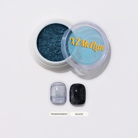 XZMeiLun Cat Eye Nail Powder, Big-Capacity 0.8g 9D Cat Eyes Magnetic Powder Light Blue Magic Mirror Effect Pigment Holographic Nail Art Glitter, Can Mixed with Builder Gel Nail Polish for Use