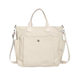 Structured Tote Bag for Women Large Canvas Shoulder Bags Purse Laptop Messenger Bag for Travel College Nurse Gift