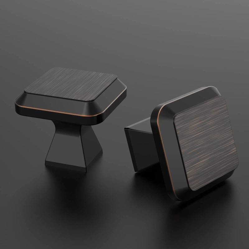Amerdeco 10 Pack Oil Rubbed Bronze Kitchen Cabinet Knobs Cabinet
