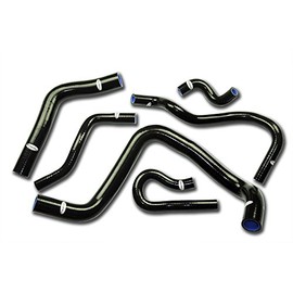 TANIMENBlack Silicone Radiator Hose Kit for Honda Civic B-series Type R B16A B16B DC2 EK4 EK9 EG6 EG10 TT1304CBK