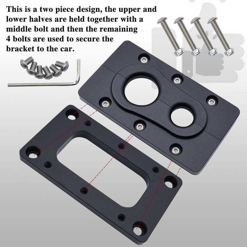 JADSOrBoBi Firewall Pass-Through Bracket for Holley Terminator X Max, Billet