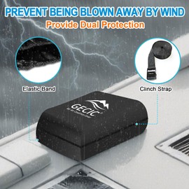 GECIC RV Camper Air Conditioner Cover Trailer AC Covers for RV Roof Unit, Compatible with RecPro, TOSOT, FOGATTI, Coleman Mach RV Air Conditioner Winter Covers for Outside - RV A/C Cover for Roof