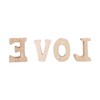 4Pcs Letters Wooden Blocks LOVE Shape Retro Free Standing Decorative