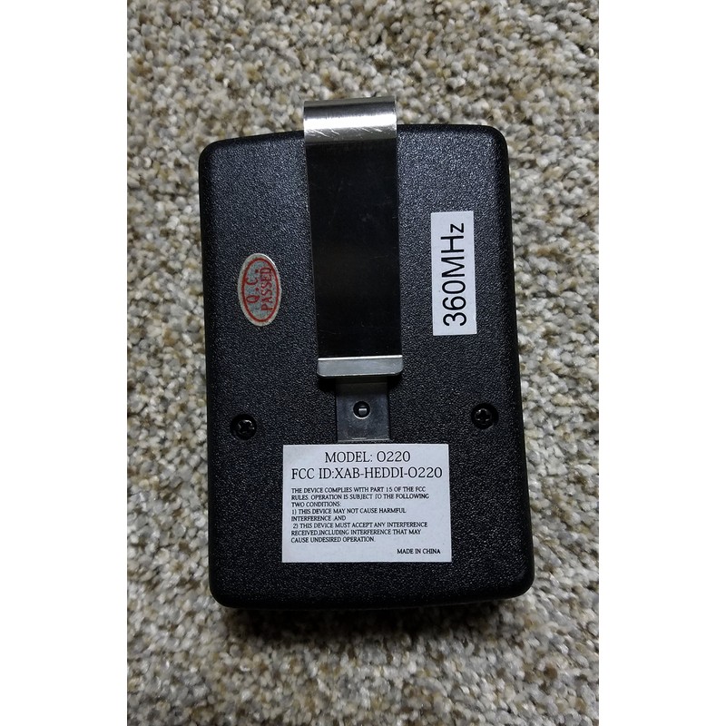Heddolf 360 Mhz Frequency Garage Door Opener Remote Transmitter for
