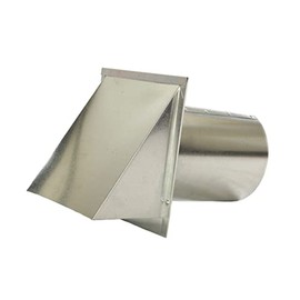 FAMCO Hooded Wall Vent with Screen and Damper, Used for Air Exhaust Applications (Galvanized Steel, 6 inch)