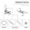 Uenhoy 6 Pack Cabinet Cam Locks Keyed Alike, 1-1/8" (30mm)