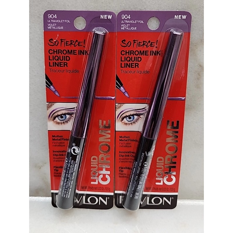 Revlon 2- Revlon So Fierce! Chrome Ink Liquid Liner #904