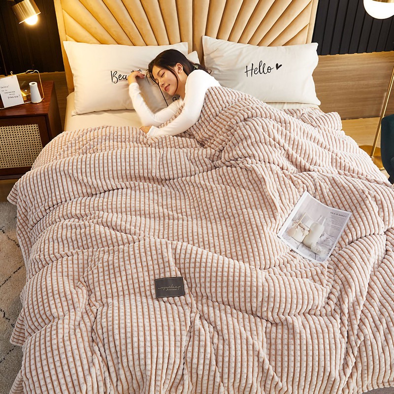 Air Conditioner Quilt Double Sided Soft Comfortable Cat Feeling Cut