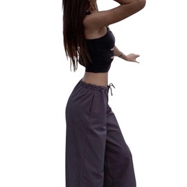 Floerns Women's Cut Out Sleeveless Round Neck Punk Rock Solid Ripped Crop Tank Top Black A Small