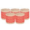 5Pcs Burlap Ribbon Lace Linen Roll Jute Belt DIY Hand