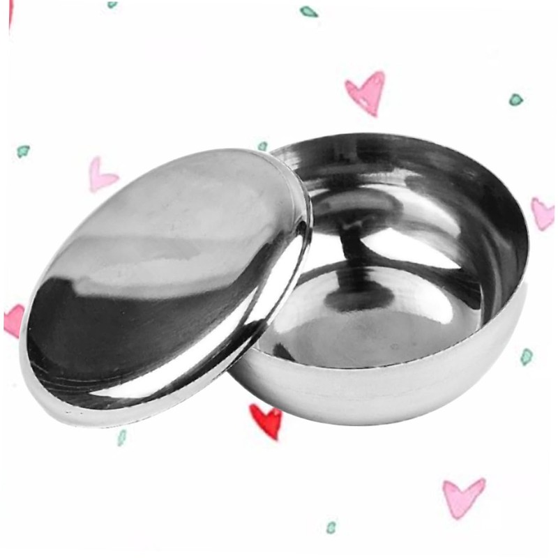 Healeved Quality Men's Shaving Bowl Stainless Steel Bubble Bowl Lid