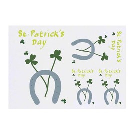 4 x 'St Patrick's Day' Temporary Tattoos - Water Resistant, Skin-Safe, Non-Toxic Transfers, Mixed Sizes (TO00081138)