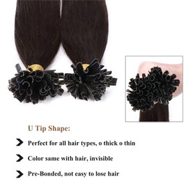 Real Hair Extensions, Keratin, U-Tip, Remy Human Hair, 50 Strands