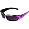 Birdz Eyewear Chill Women's Padded Motorcycle Sunglasses Purple Frames with