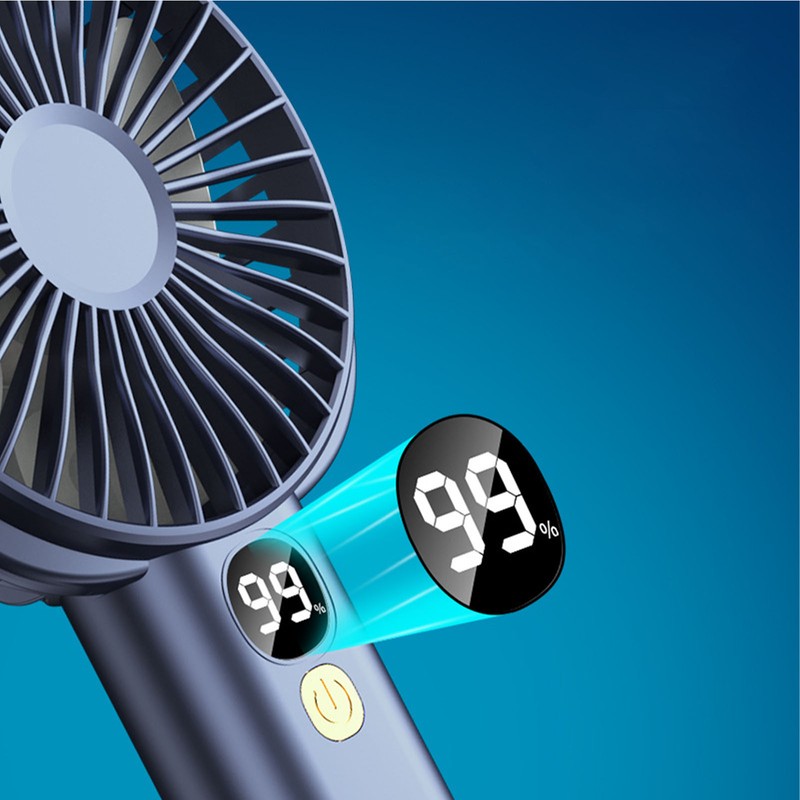 Portable Handheld Fan USB Rechargeable Battery Operated 5 Speeds Silent