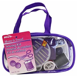 Allary 352 Home & Travel Sewing Kit with Zipper case - Assorted Colors (Single Sewing Kit)