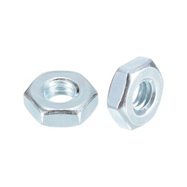 METALLIXITY Hex Nuts (#8-32) 100Pcs, Carbon Steel Coarse Thread Zinc Plated Hexagon Nut Hardware - for DIY Home Repair Machinery, Silver