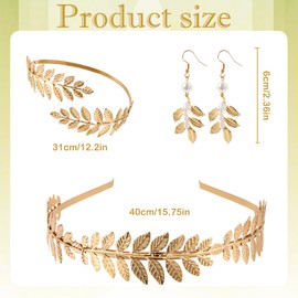 Roman Goddess Headband, Women's Hair Band, Gold Headpiece, Bride, Headband Laurel Wreath, Golden Hair Accessories, Ladies, Greek Goddess Accessories, for Wedding, Party, Dance Party, Fashion Show,