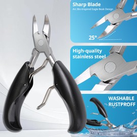 OWLMATE Nail Clippers Nail Scissors Toenails Manicure Set Nail Set Pedicure Set Nail Clippers Toenails Nail Set 7 Pieces Nail Case with Nail Clippers & Cuticle Scissors