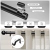 Wolistsa 2 Pack Curtain Rods 36-60 Inch, Black 1 Inch