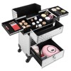 LYNICESHOP Rolling Makeup Train Case, Professional Rolling Makeup Train Case