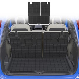 Rongtaod Cargo Mat Compatible with 2016-2025 2026 Honda Pilot Trunk Mat Cargo Liner Trunk Liner TPE All Weather Back Seat Cover Protector 2024 Pilot Accessories (Trunk Mat with Backrest Mat)