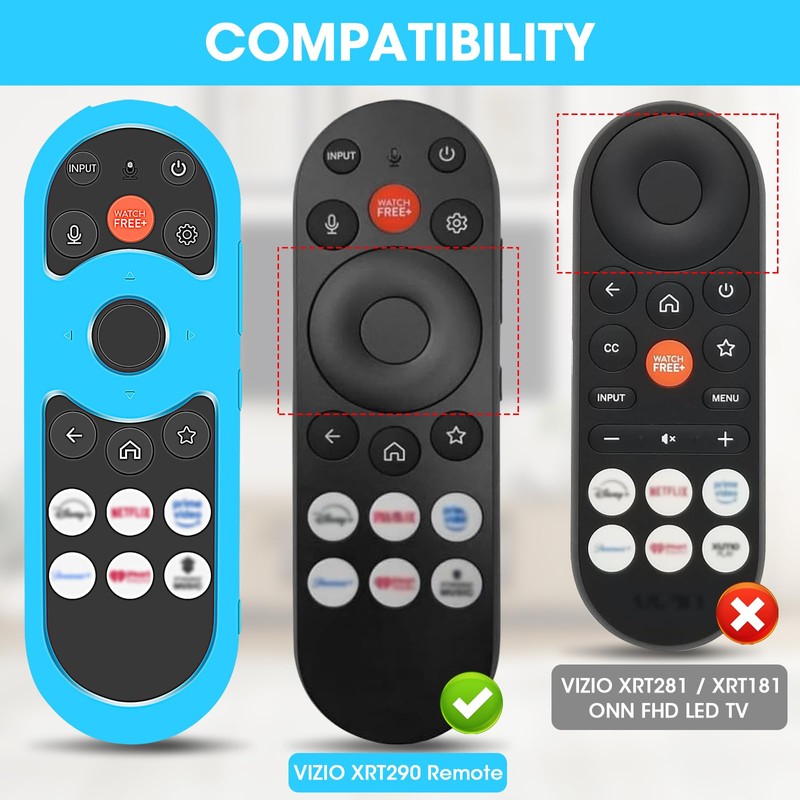 Silicone Cover for Vizio XRT290 Remote [Anti-Slip] Protective Case for