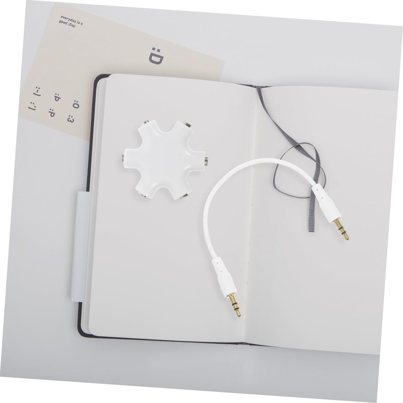 NOLITOY Hexangular Earphone Splitter Adapter Way Audio Connector for Music