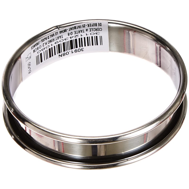 De Buyer - 3091.08N - Circular Tart Frame with Rolled