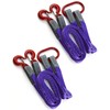QWORK Lifting Slings Straps with Hooks - 5 Feet, 4409
